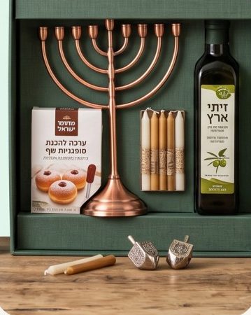 מארז חנוכה עם יין
